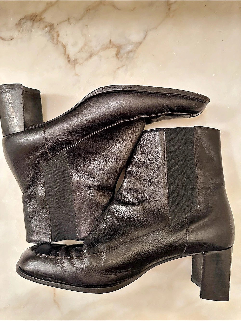 Vintage Calvin Klein Black Heeled Ankle Boots SZ 36.5